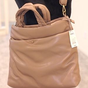 Zip Closure Soft Puffer Tote Handbag - A New Day